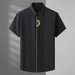Men's Cotton Blend Embroidered Shirt | Casual Oversized Summer Essential