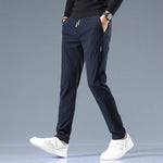 Men's Cotton Blend Slim Fit Trousers | Refined Day-to-Night Comfort