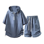 Men's Cotton Blend T-Shirt and Shorts Set | Lightweight Casual Summer Comfort