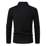 Men's Cotton Color Block Long Sleeve Polo Shirt | Stylish Autumn Business Essential