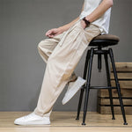 Men's Cotton Linen Harem Jogger Pants | Lightweight Breathable Comfort Fit
