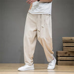 Men's Cotton Linen Harem Jogger Pants | Lightweight Breathable Comfort Fit