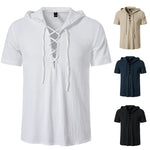 Men's Cotton Linen Hooded Shirt | Lightweight Casual Summer Essential