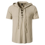 Men's Cotton Linen Hooded Shirt | Lightweight Casual Summer Essential