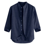 Men's Cotton Linen Long Sleeve Shirt | Lightweight Breathable Summer Essential