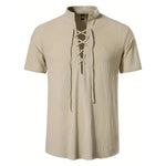 Men's Cotton Linen Short Sleeve Shirt | Lightweight Breathable Everyday Essential