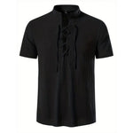 Men's Cotton Linen Short Sleeve Shirt | Lightweight Breathable Everyday Essential
