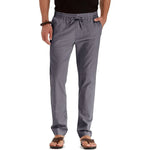 Men's Cotton Linen Straight Leg Pants | Lightweight Breathable Vacation Essential