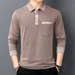 Men's Cotton Long Sleeve Polo Shirt | Premium Breathable Comfort Design