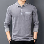 Men's Cotton Long Sleeve Polo Shirt | Premium Breathable Comfort Design