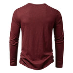Men's Cotton Long Sleeve T-Shirt | Casual Autumn Comfort Fit