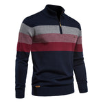Men's Cotton Quarter Zip Sweater | Tailored Warmth for Autumn Style