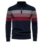Men's Cotton Quarter Zip Sweater | Tailored Warmth for Autumn Style