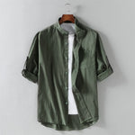 Men's Cotton Short-Sleeved Shirt | Stylish Breathable Summer Essential