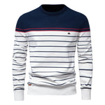Men's Cotton Striped Pullover Sweater | Stylish Autumn Essential Fit