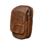 Men's Cow Leather Waist Bag | Durable Outdoor Sports Essential