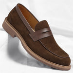 Men's Cow Suede Loafers | Refined Business Casual Style