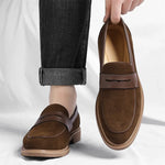 Men's Cow Suede Loafers | Refined Business Casual Style