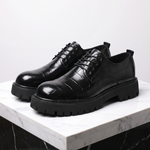 Men's Crocodile-Embossed Leather Oxford Shoes | Bold Contemporary Power Dressing