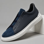 Men's Full-Grain Leather and Suede Sneakers | Refined All-Day Comfort Fit