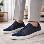 Men's Full-Grain Leather and Suede Sneakers | Refined All-Day Comfort Fit