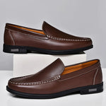 Men's Genuine Cow Leather Loafers | Structured All-Day Comfort Fit