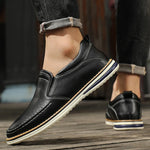 Men's Genuine Leather Casual Loafers | Sleek Outdoor Comfort Fit