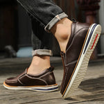 Men's Genuine Leather Casual Loafers | Sleek Outdoor Comfort Fit