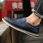 Men's Genuine Leather Casual Loafers | Sleek Outdoor Comfort Fit
