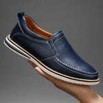 Men's Genuine Leather Casual Loafers | Sleek Outdoor Comfort Fit