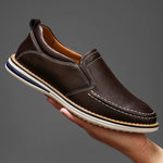 Men's Genuine Leather Casual Loafers | Sleek Outdoor Comfort Fit
