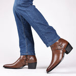 Men's Genuine Leather Harness Boots | Structured All-Day Comfort Design