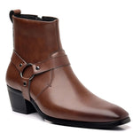 Men's Genuine Leather Harness Boots | Structured All-Day Comfort Design