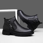 Men's Genuine Leather Side-Zip Boots | Premium Comfort and Stylish Design