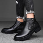 Men's Genuine Leather Side-Zip Boots | Premium Comfort and Stylish Design