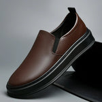 Men's Genuine Leather Slip-On Loafers | Refined All-Day Comfort Design