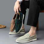 Men's Genuine Leather Slip-On Loafers | Refined Summer Office Essential