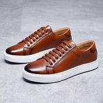Men's Genuine Leather Sneakers | Refined All-Day Comfort Fit