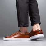 Men's Genuine Leather Sneakers | Refined All-Day Comfort Fit