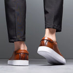 Men's Genuine Leather Sneakers | Refined All-Day Comfort Fit
