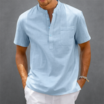 Men's Gossamer Linen Henley Shirt | Lightweight Summer Essential Comfort