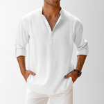 Men's Gossamer Linen Popover Shirt | Lightweight Breathable Summer Essential