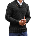 Men's Herringbone Knit Sweater | Stylish Turtleneck Comfort for Winter Layering