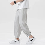 Men's Ice Silk Ankle-Length Pants | Lightweight Breathable Comfort Fit