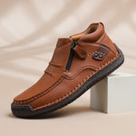 Men's Italian Leather Ankle Shoes | Premium Comfort Fit