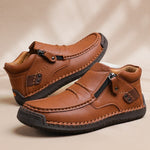 Men's Italian Leather Ankle Shoes | Premium Comfort Fit