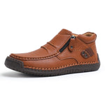 Men's Italian Leather Ankle Shoes | Premium Comfort Fit