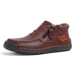 Men's Italian Leather Ankle Shoes | Premium Comfort Fit