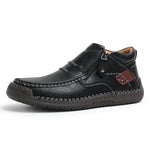 Men's Italian Leather Ankle Shoes | Premium Comfort Fit