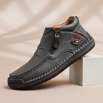 Men's Italian Leather Ankle Shoes | Premium Comfort Fit